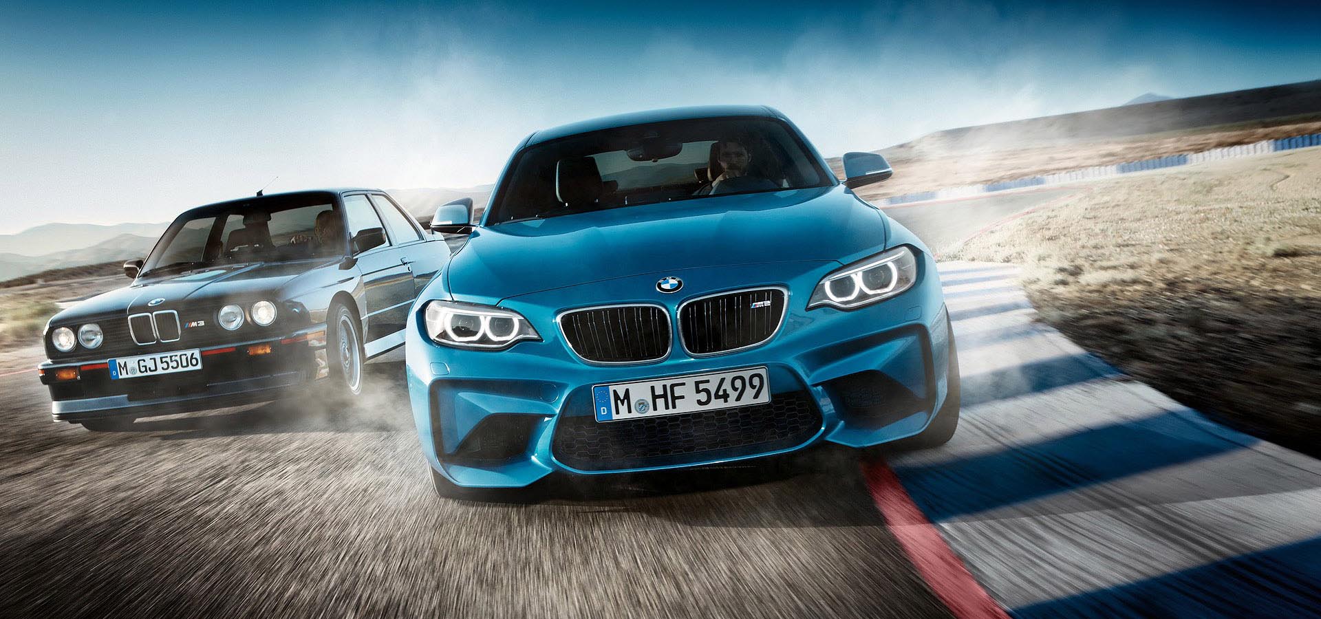 BMW M2 a BMW M3 počas jazdy – PJ CARS BMW autoservis Žilina
